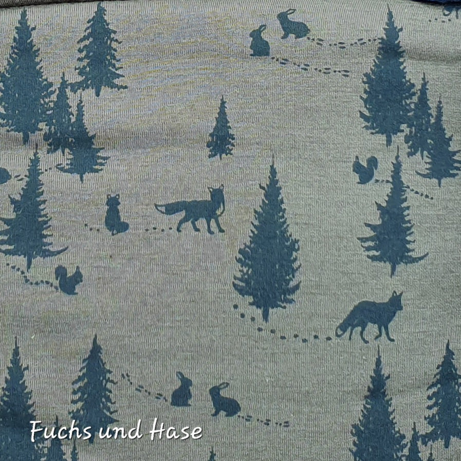 Wolle/Seide Beanie einlagig mit Schirm