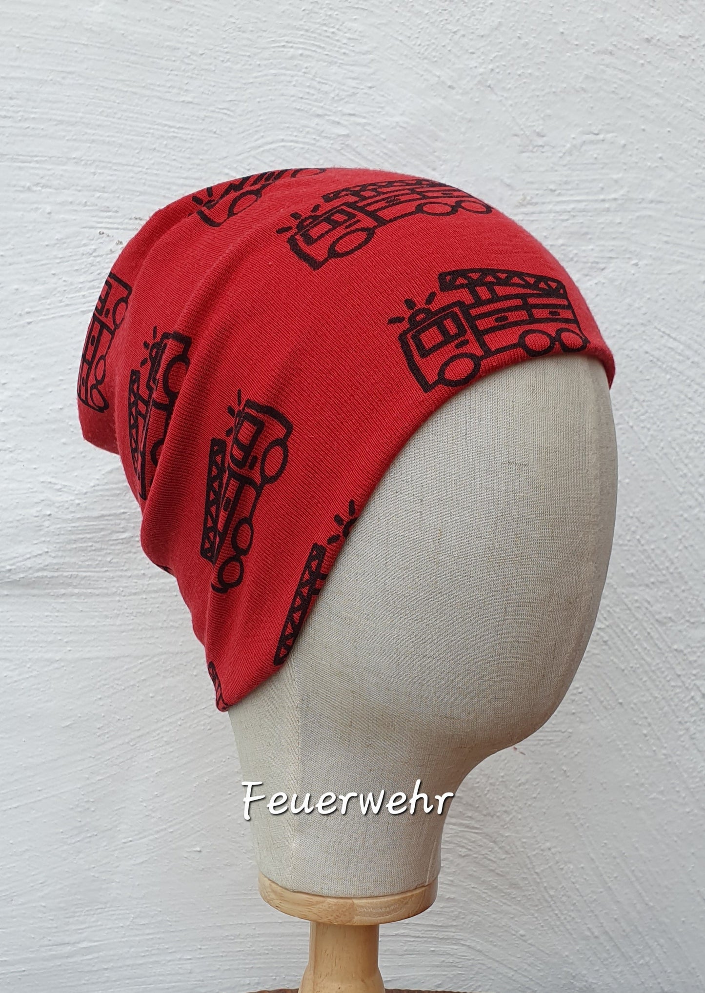 Wolle/Seide Beanie einlagig mit Schirm
