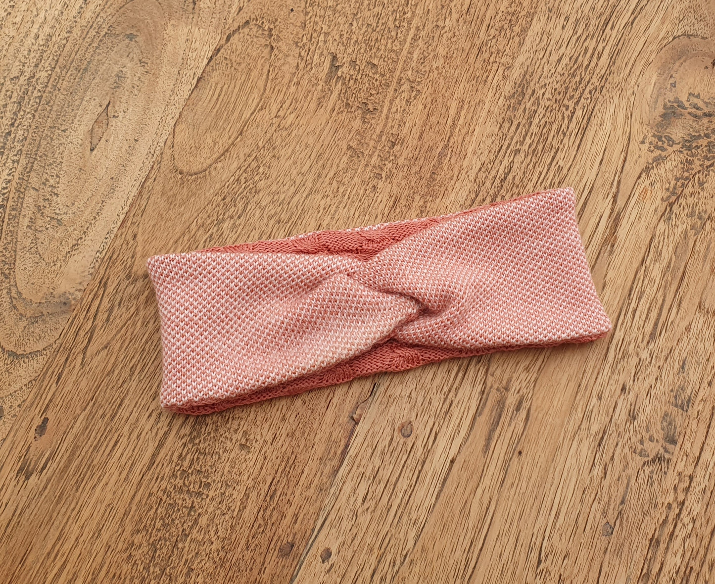Wende-Knotenstirnband Muschelstrick