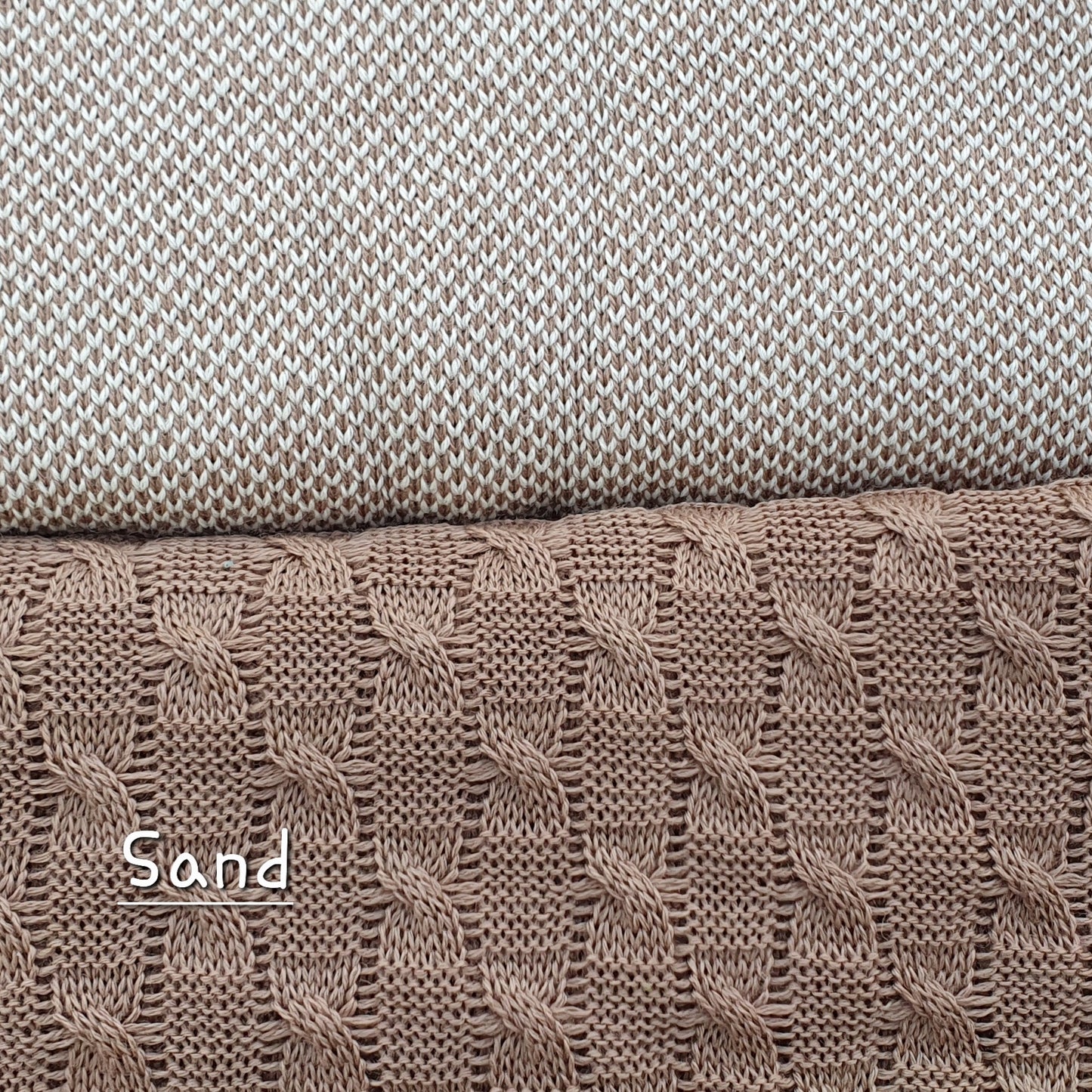 Wende-Knotenstirnband Muschelstrick