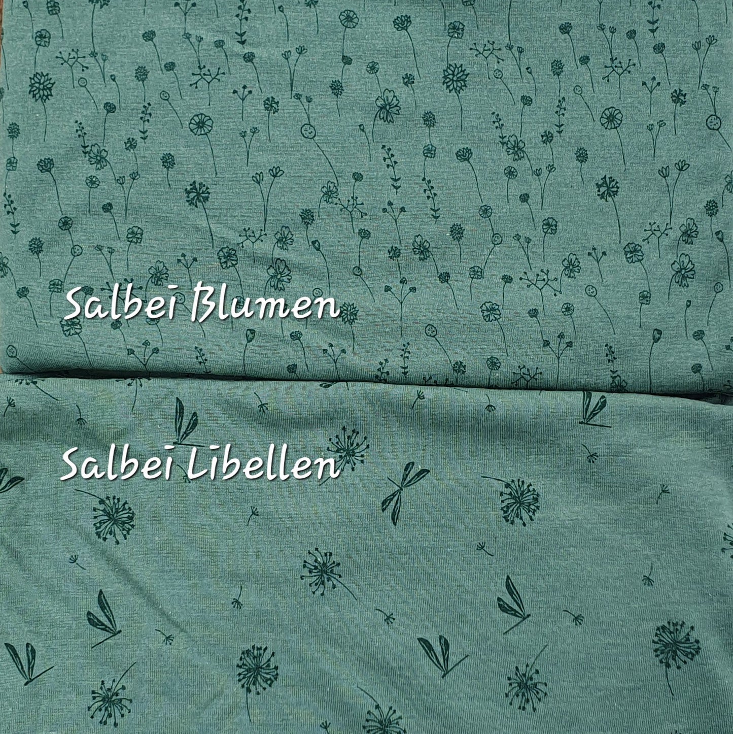 Sonnenhut Add-On Muster auf Türkis/Petrol/Salbeigrün