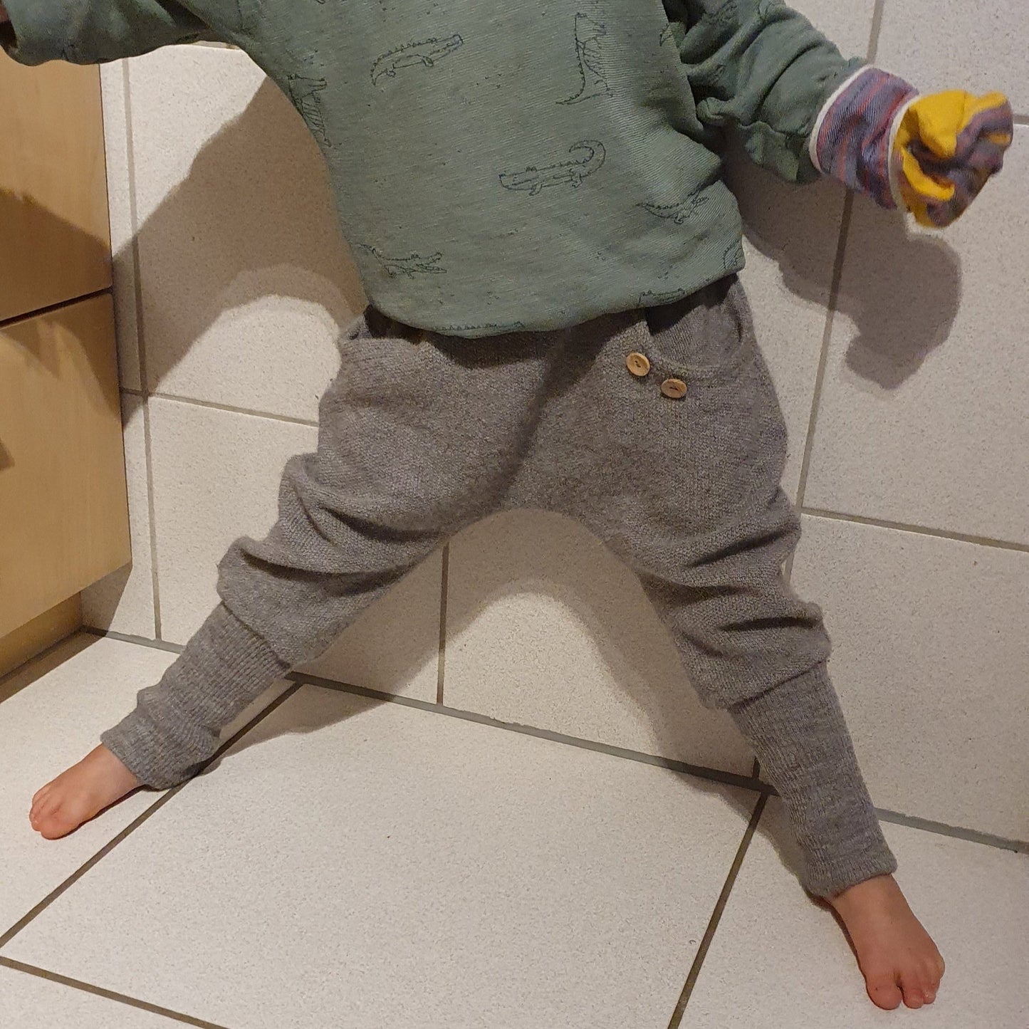 Mitwachshose Alpaka Sandkorn