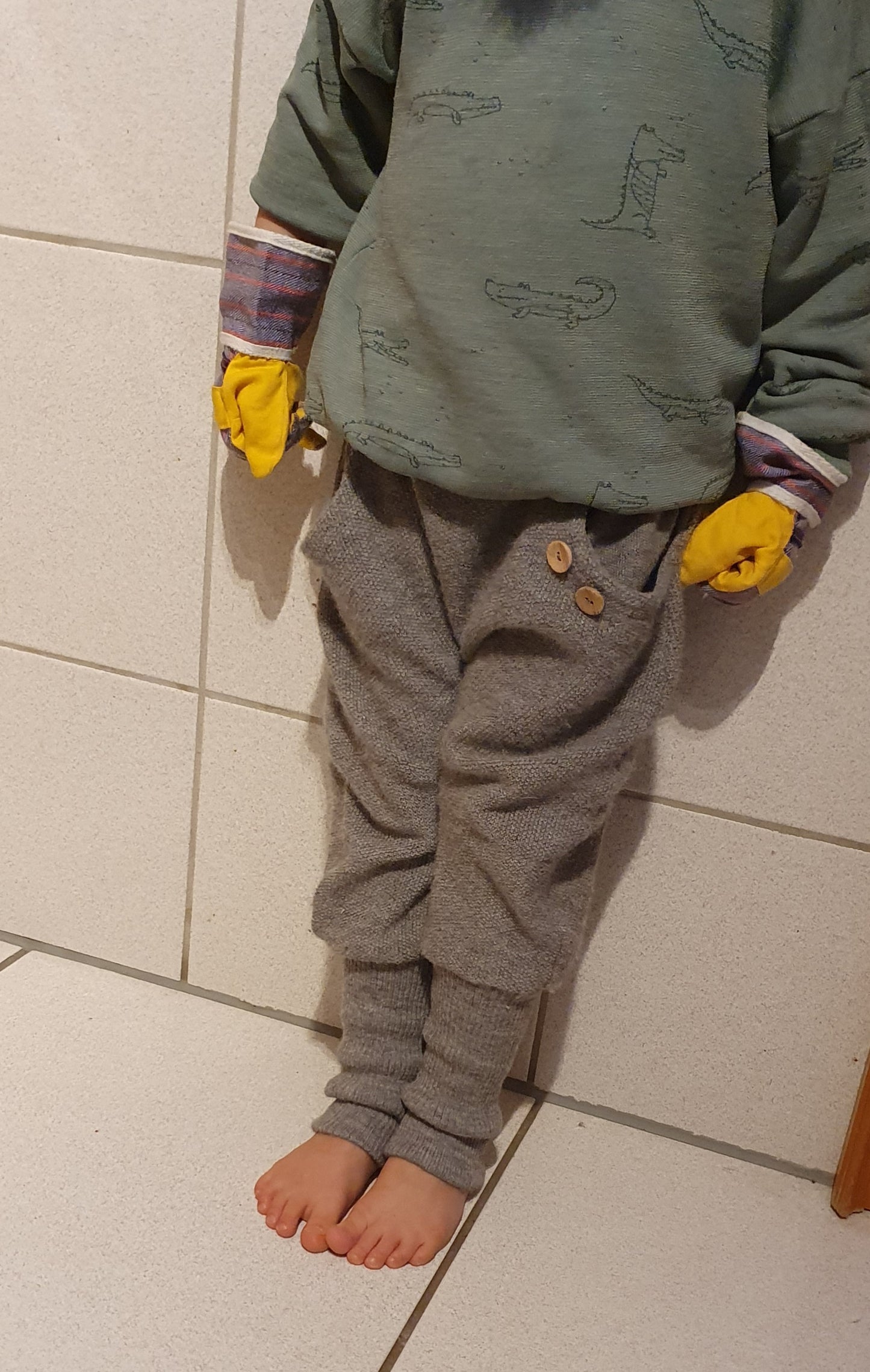 Mitwachshose Alpaka Sandkorn