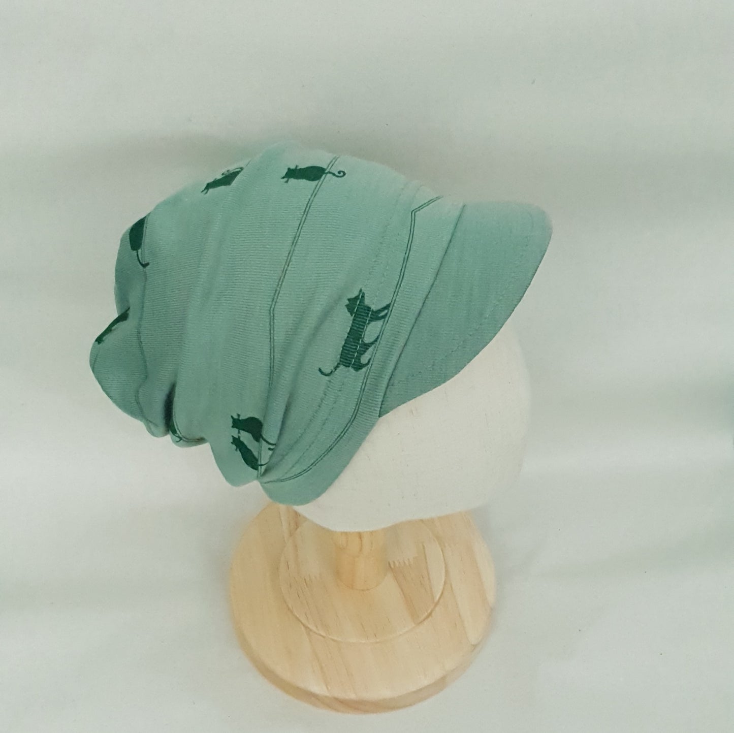 Wolle/Seide Beanie einlagig mit Schirm