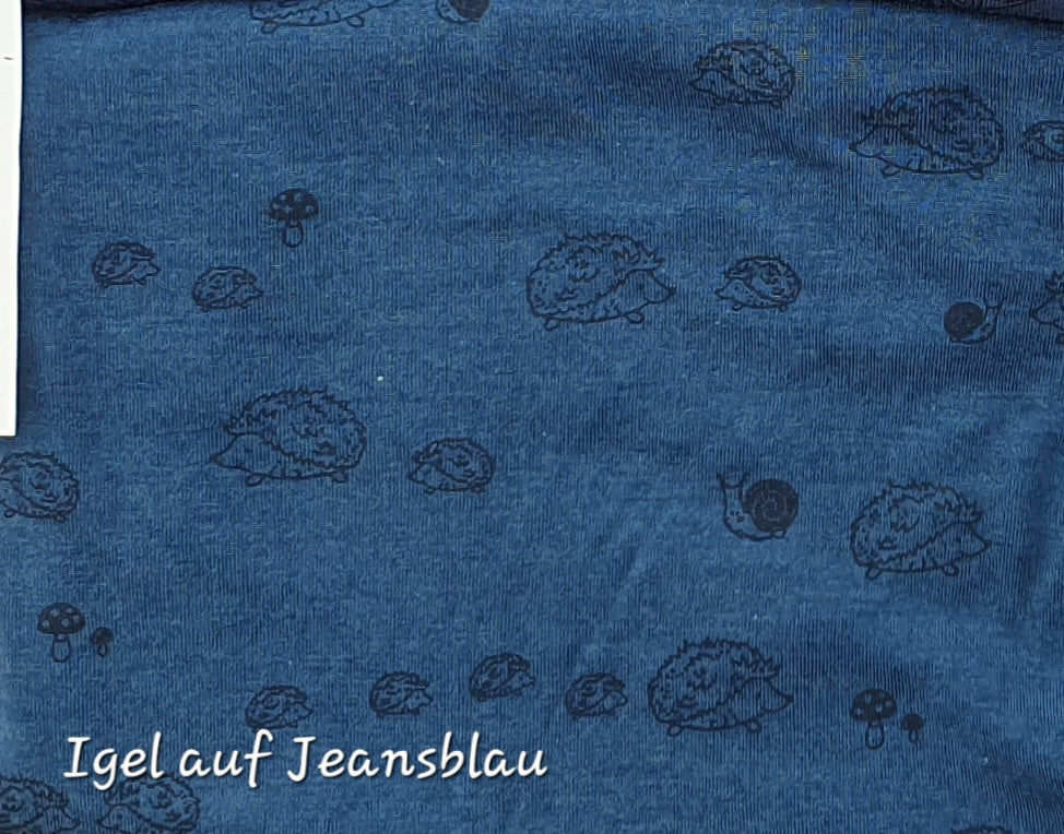 Sonnenhut Muster auf Nachtblau,hellblau & Kohlrabenblau